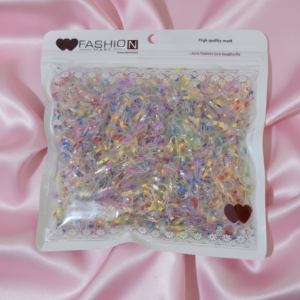 🌈 Multicolor Transparent Hair Rubber Bands (Fashion Hair Bands)