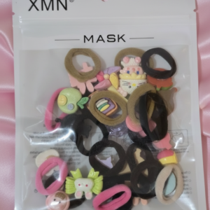 Kawaii Cartoon Elastic Hair Ties – Cute Hair Accessories Set for Kids