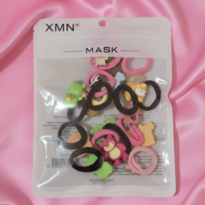 Cute Cartoon Hair Ties Set – Soft Elastic Hair Accessories (Multi-Color) 🎀✨