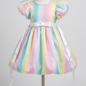 Pastel Rainbow Printed Frock