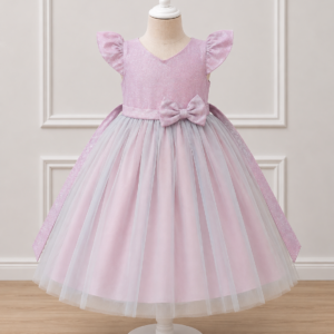 Elegant Pink Shimmer Frock