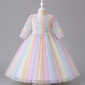 Rainbow Pastel Princess Frock