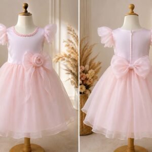 Baby Pink Organza Frocks