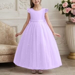 Lavender Pearl Silk Frock