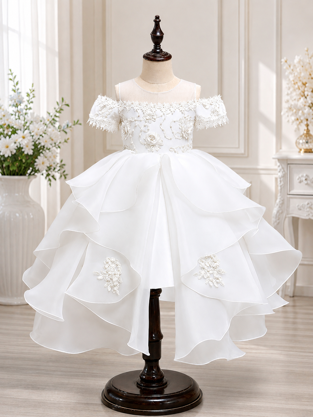 Elegant Off Shoulder Frock - Image 3