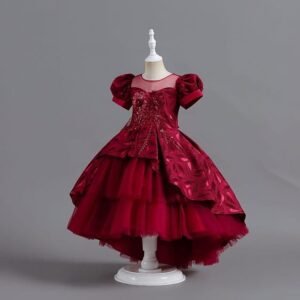 Luxury Maroon Princess Frock