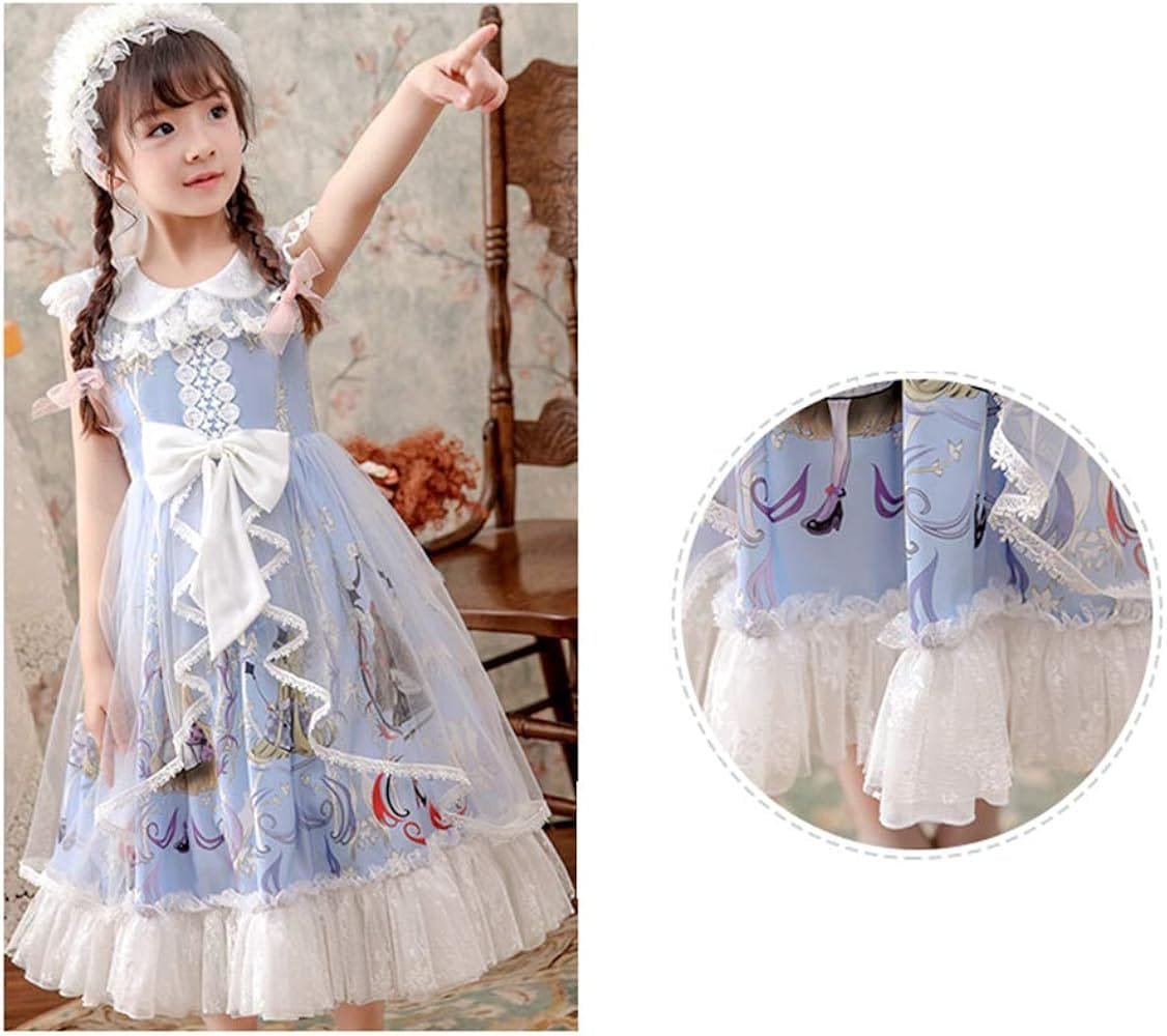 Elegant Blue Princess Frock - Image 3