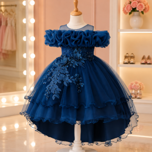 Luxury Ruffle Embroidery Frock