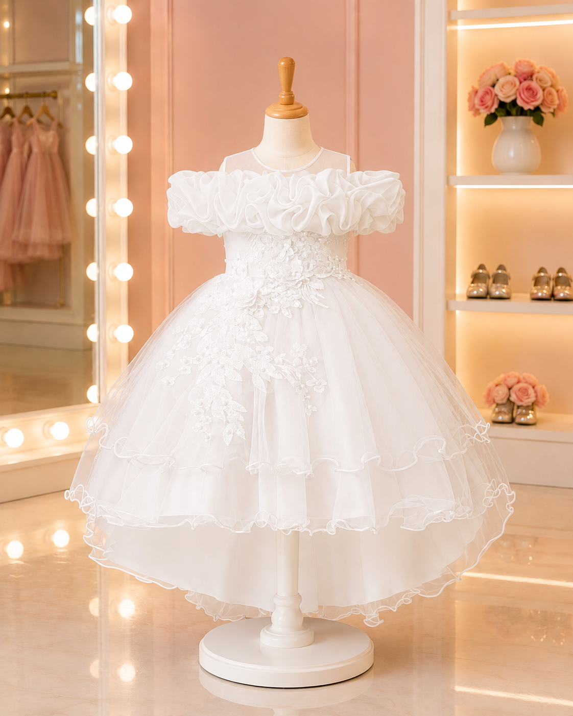 Luxury Ruffle Embroidery Frock - Image 6