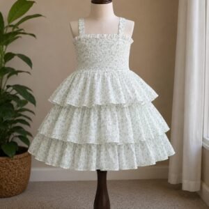 Girls Floral Smocked Frock