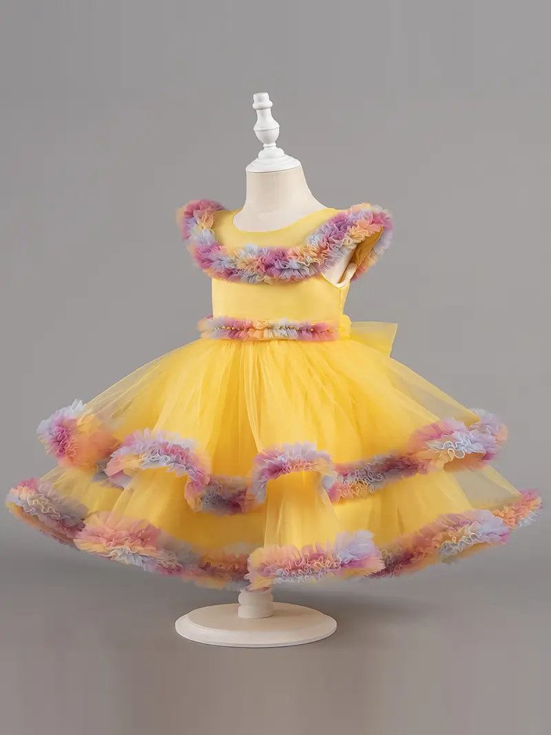 Pastel Rainbow Ruffle Frock - Image 2
