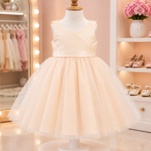 Elegant White Bow Frock