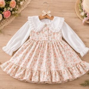 Elegant Floral Girls Frock