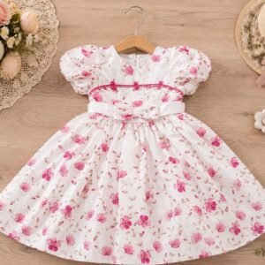 Floral Elegance Girls Frock