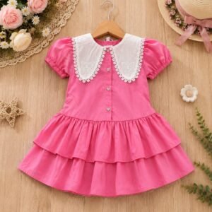 Charming Ruffle Collar Frock