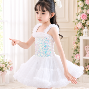 Sequin Net Layered Party Frock