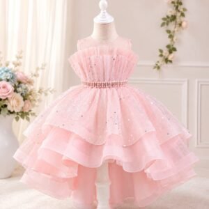 Sparkling Pearl Waist Party Frock