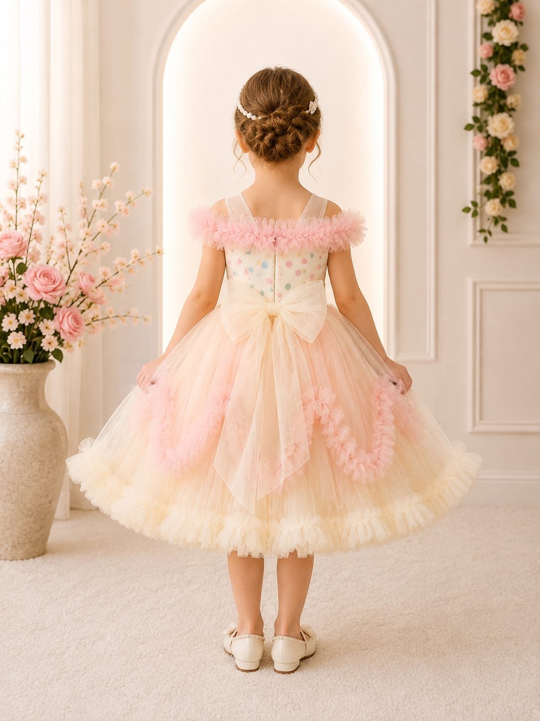 Dreamy Pastel Bow Tulle Frock - Image 6
