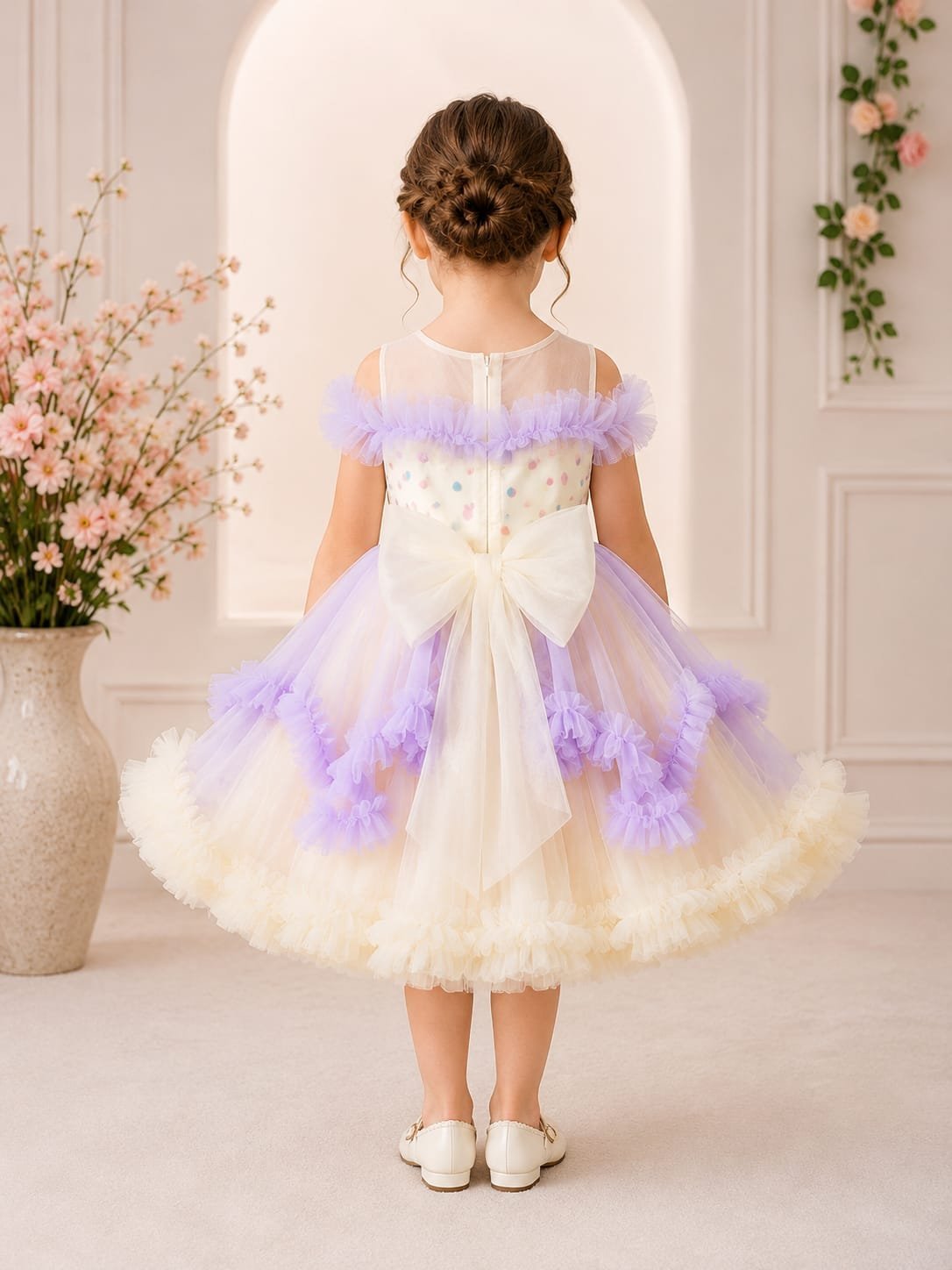 Dreamy Pastel Bow Tulle Frock - Image 4