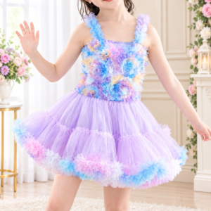 3d floral Layered Frock