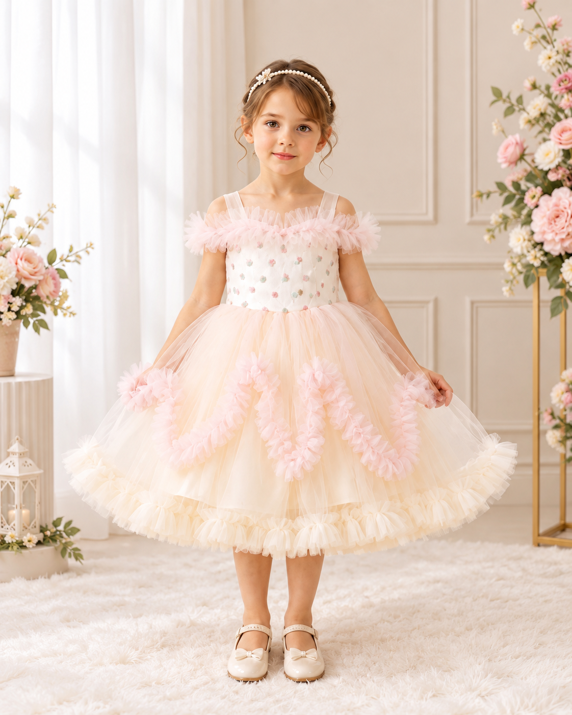Dreamy Pastel Bow Tulle Frock