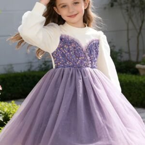 Little Girl in Purple Dress