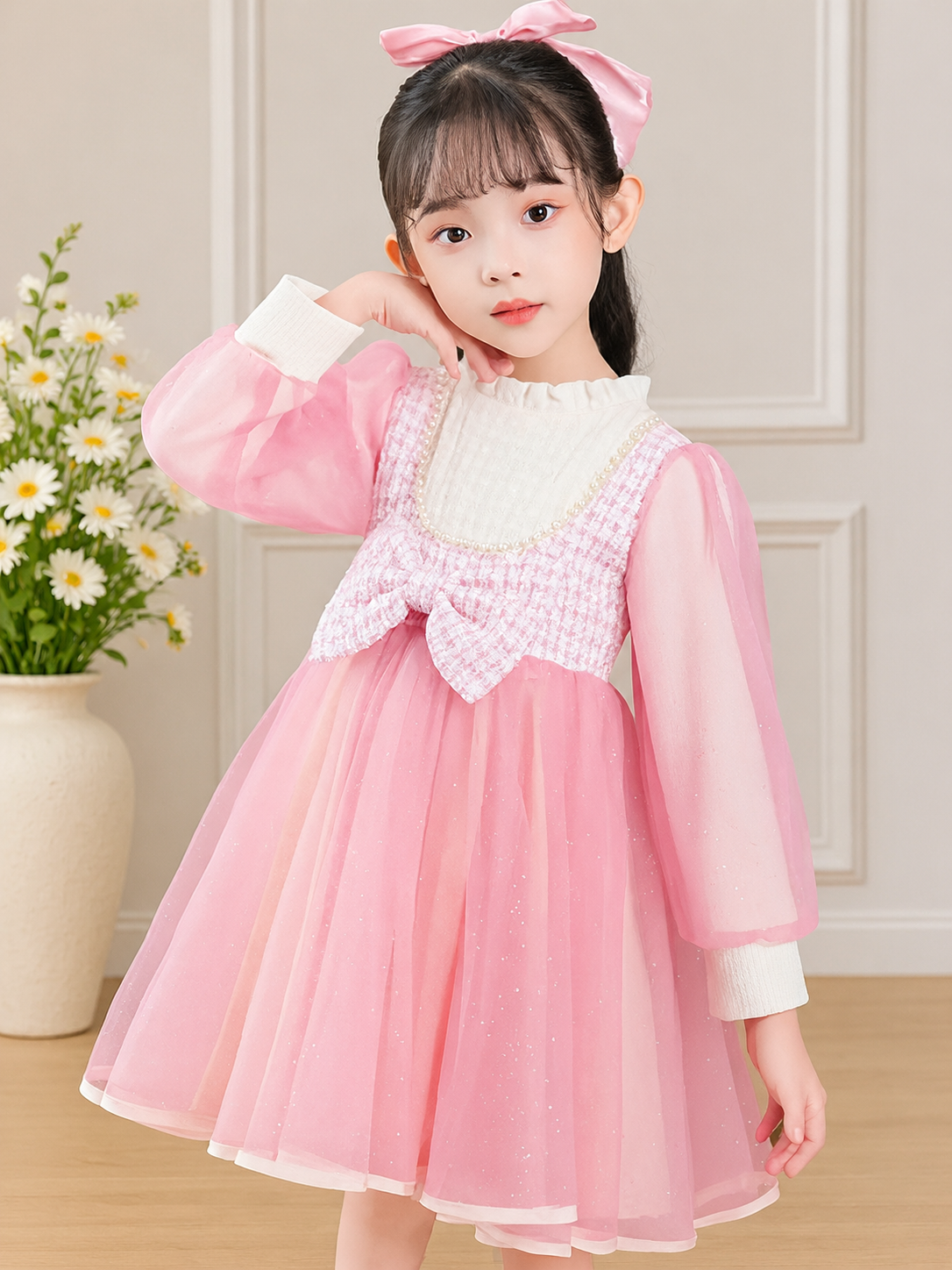 Candy Pink Glitter Party Frock