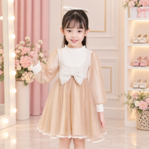 Elegant Pearl Bodice Tulle Party Frock