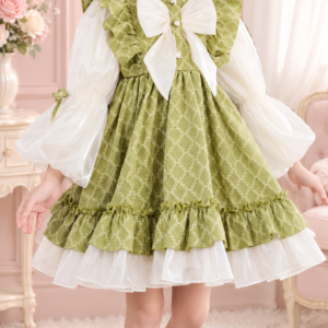 Elegant Princess Frock with Ivory Bow
