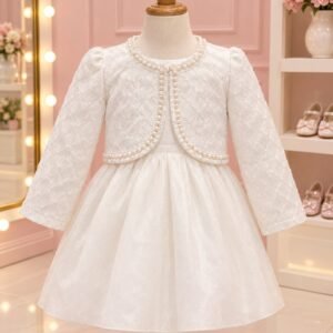 Elegant Pearl White Bolero